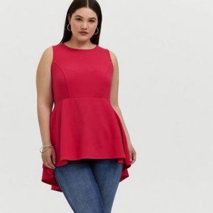 Torrid Hi-Lo Peplum Top, size 2, NWOT